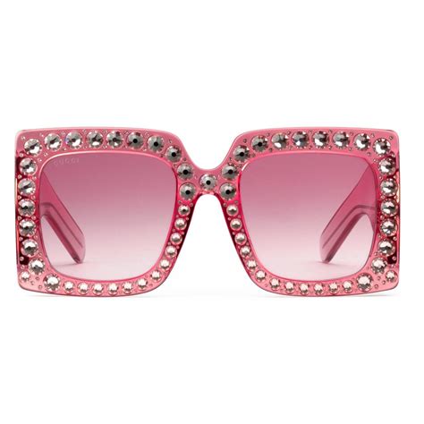 pink gucci shades|gucci pink sunglasses square.